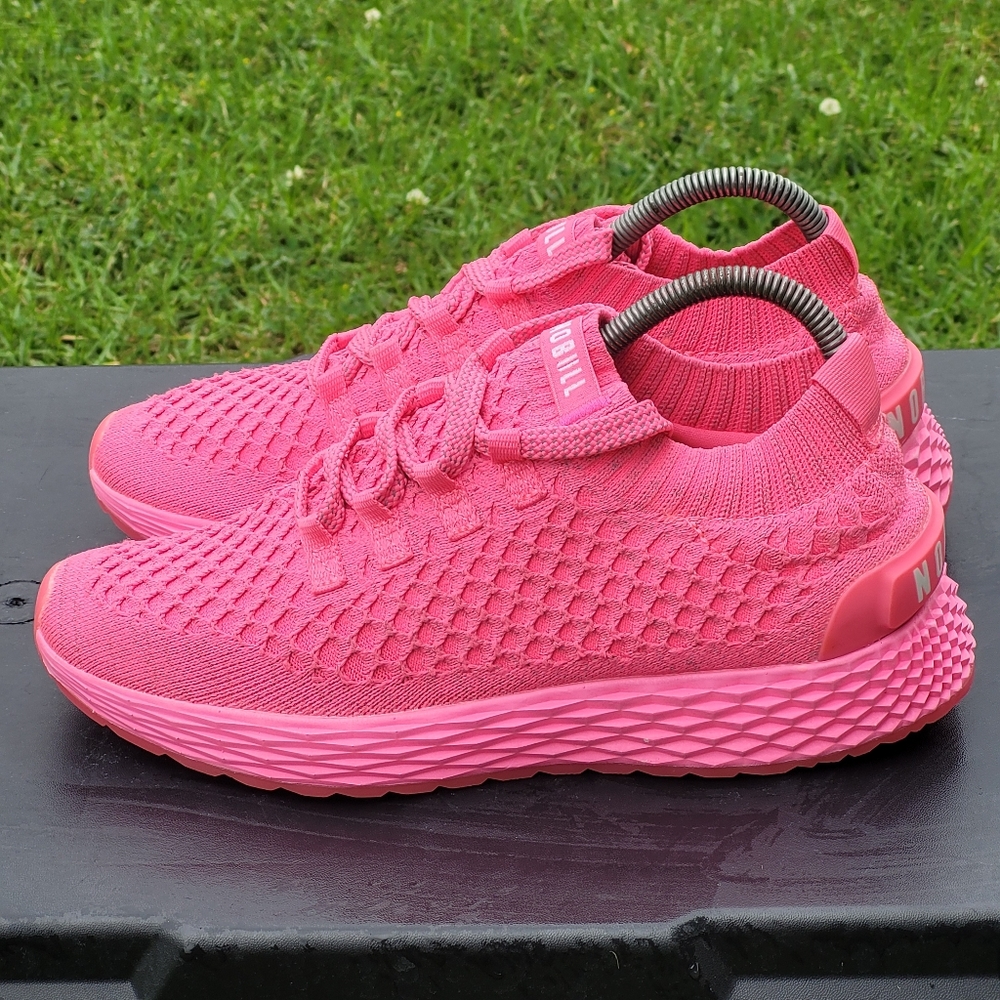 Nobull Knit Runner Womens Size 8 Workout Gym Training Running Shoes Bright Pink
